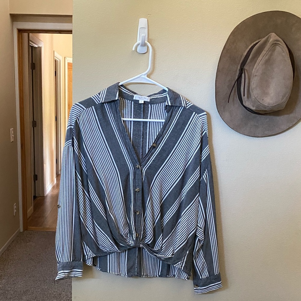 Blu Pepper Stripe Blouse